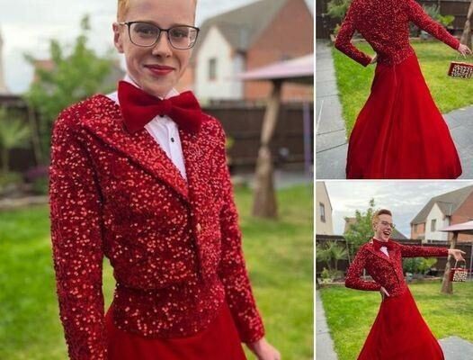 Boy, 16, divides the internet with billowing ballgown, some say he’s ‘stunning’ others say ‘vile