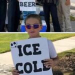 Cops were called to investigate a boy selling ‘Ice Cold Beer,’ but when they came, something funny happened