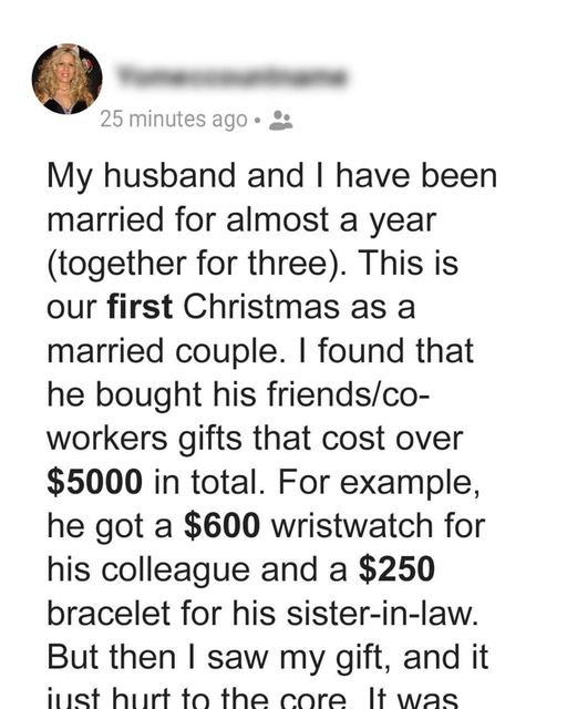 Husband Pays over $5K for Friends’ & Co-workers’ Christmas Presents, Wife Is ‘Shocked’ Seeing the Price of Her Gift