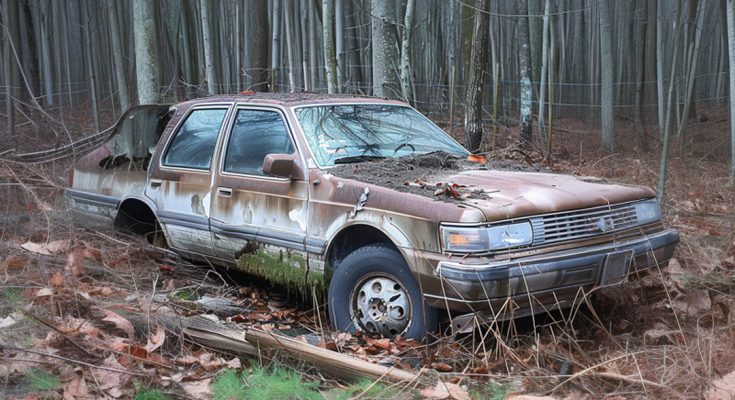 Man Was Shocked by What He Found in the Trunk of an Old Car Abandoned in the Forest