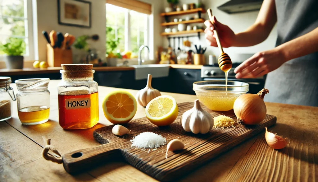 The Ultimate Health Boosting Recipe with Honey, Lemon, Onion, Garlic, and Ginger